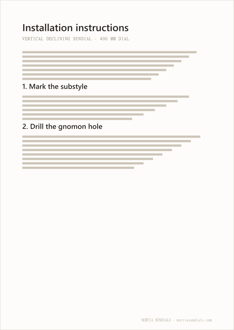 Installation instructions — A4 page 1
